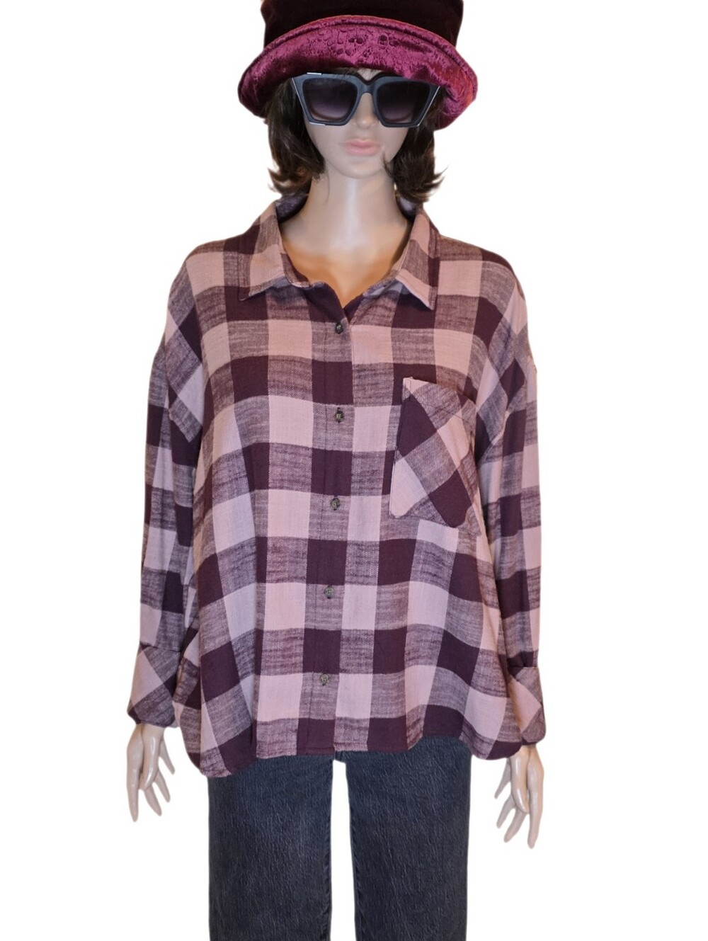 C&C California Wine Tasting Buffalo Button Down Flannel Shirt Size XL NWT